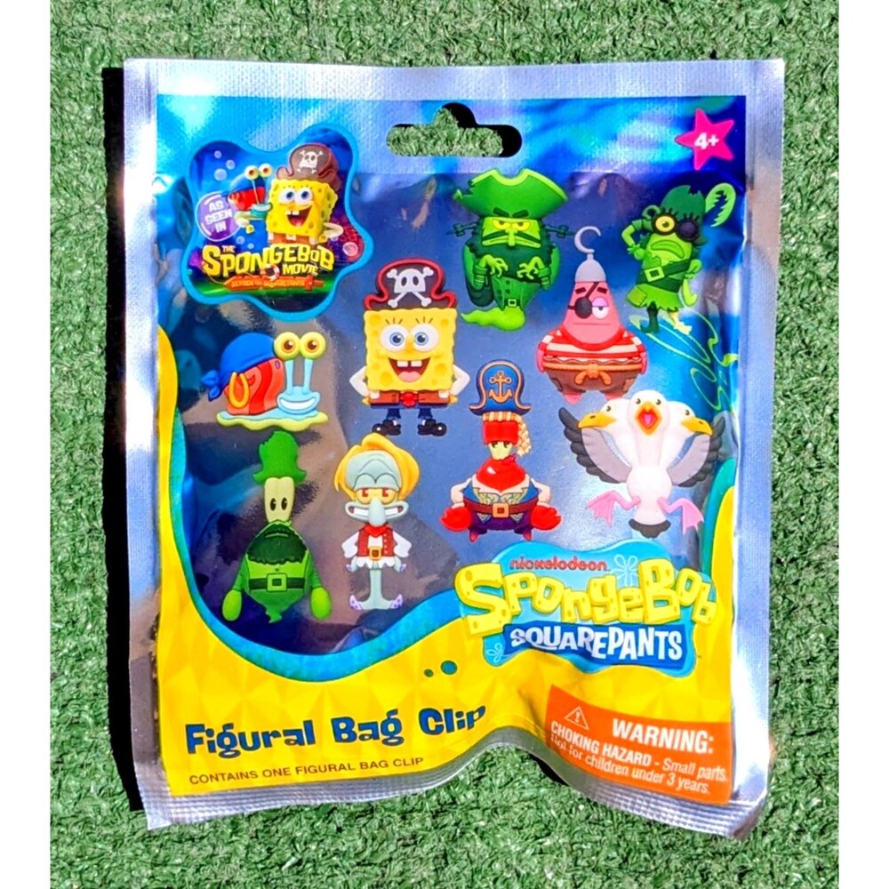 Nickelodeon SpongeBob SquarePants Characters Blind Bag Figural Toy Bag Clip NIP